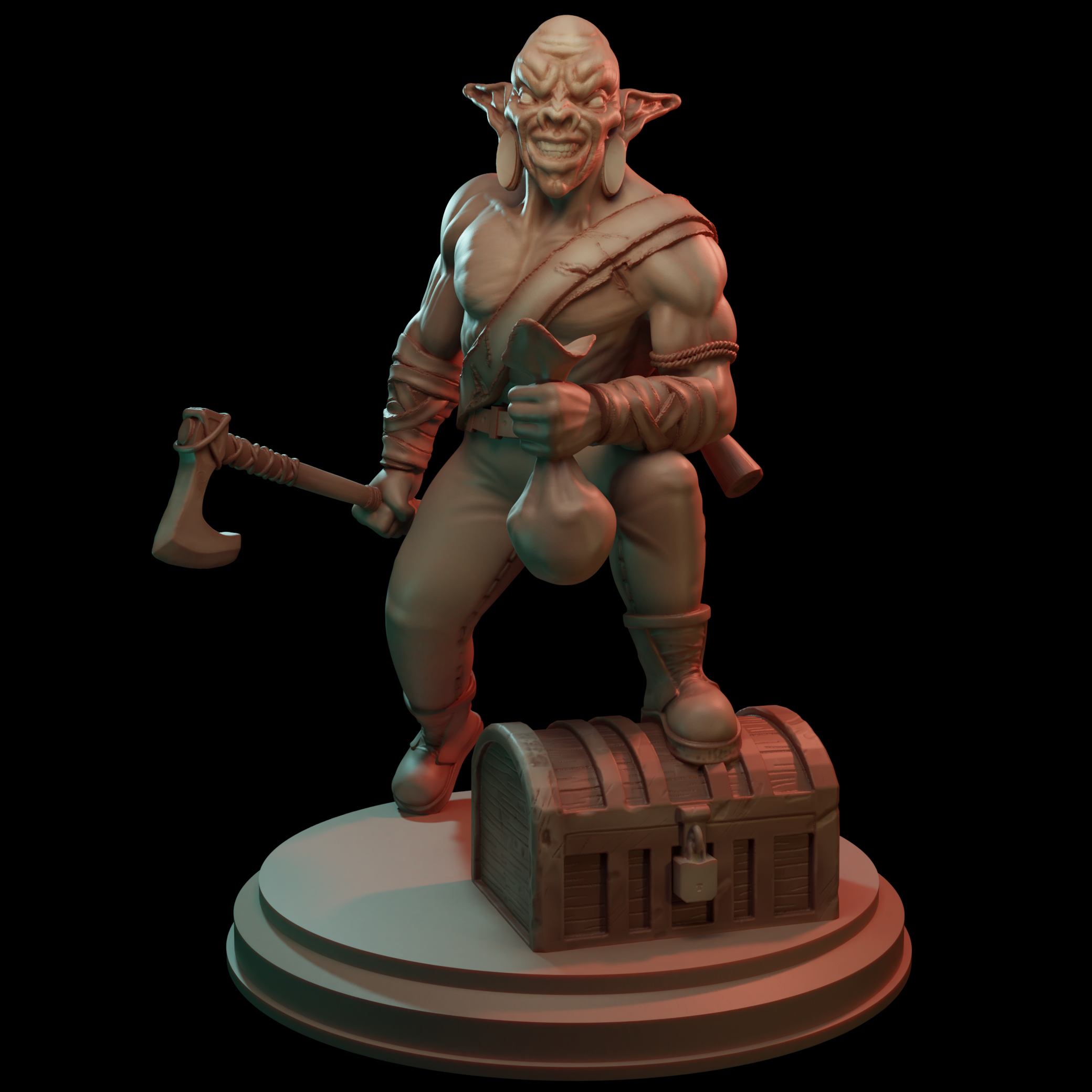 render.png Бесплатный OBJ файл Goblin miniature・Идея 3D-печати для скачивания, DerikRepto