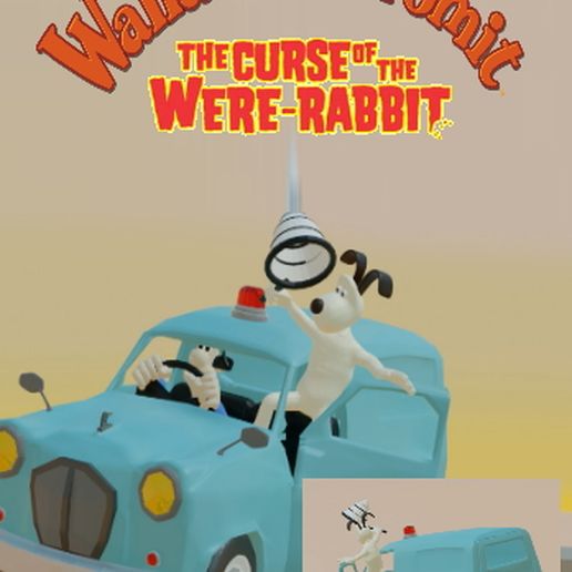 wallace and gromit guru rabbit 3D model
