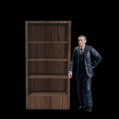 2023-07-18-090009.png Archivo 3D Librería para dioramas de figuras de 3,75 y 6 pulgadas・Modelo de impresora 3D para descargar