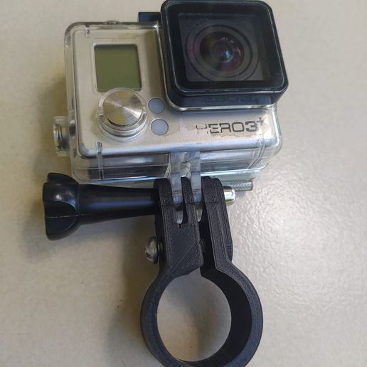 Suporte Para Cano E Câmera Gopro Airsoft Paintball 3D model