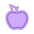 Apple doubble sx.stl Taste Little apple with B-side 😋 pendant!