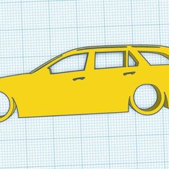 Web-capture_27-11-2023_145132_www.tinkercad.com.jpeg Mercedes W212 Classe E Wagon E63 AMG Silhouette Porte-clés