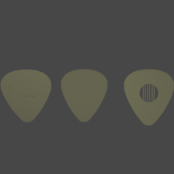 Puas-4.png Archivo STL Guitar Picks x3・Plan de impresora 3D para descargar