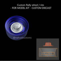 rally-wheels.png Fichier STL Roue / jante Rallye personnalisée - POUR LE KIT MODÈLE - DIECASTE PERSONNALISÉ・Plan pour imprimante 3D à télécharger