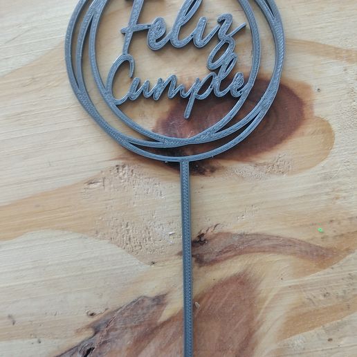 Topper happy birthday shape 3D model