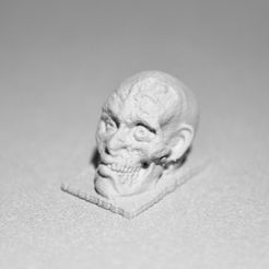 Zombie_head_2_display_large.jpg Download free STL file Clive the Zombie • 3D printing design, wally3Dprinter