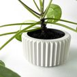 misprint-8312.jpg The Rilas Planter Pot with Drainage | Tray & Stand Included | Modern and Unique Home Decor for Plants and Succulents  | STL File