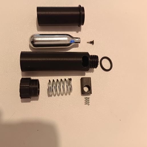 Hand-held Co2 party cannon / pepper cannon 3D model