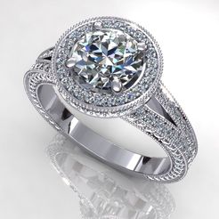 1.jpg STL file Diamond Wedding Ring R64・3D printable model to download