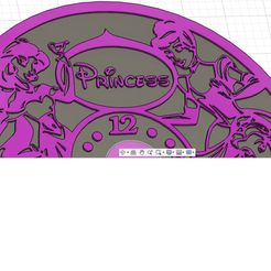 p1.jpg STL file Princesses clock・3D printer model to download, -A3D-