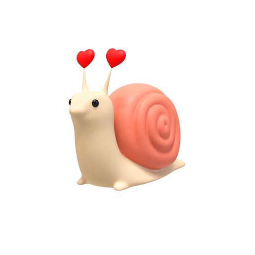 SNAIL WITH HEART 3D model