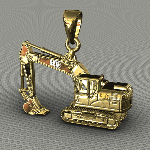 Retroexcavadora  cat - Jewelry STL
