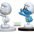 Brainy-Smurf-pose-1-4.jpg The Smurfs 3D Model - Brainy Smurf fan art printable model