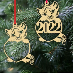 tiger-2022.png STL file Christmas 2022・3D printing template to download
