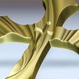 5.jpg Croix stl 3d. Modèle de croix Cnc. Modèle 3d en bois sculpté.
