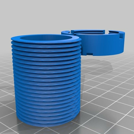 AR15 Buffer threads & Castle nut 3D model