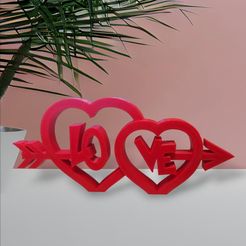 love1.jpeg love Art Decoration Plate Double Heart