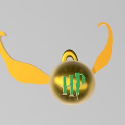 snitch.jpg Fichier STL porte-clés harry potter mouchard・Modèle à télécharger et à imprimer en 3D
