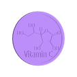 A_VitaminC_Coaster.stl Molecular Coasters Remixed and Named