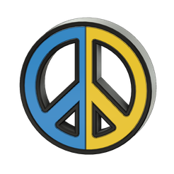 Peace-Ukraine-Front-v1.png Free STL file Peace Pray for Ukraine・Object to download and to 3D print, Upcrid