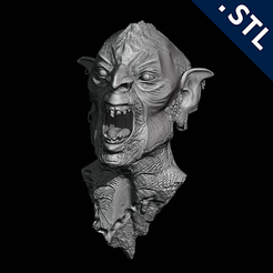 1.png Free STL file Orc Head Gore (3D Printing)・3D printable object to download, Trigonum-VR