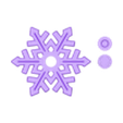 Snowflake Fidget Spinner 2 - Separate Parts.stl Schneeflocken Zappelphilipp
