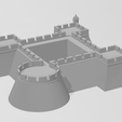 fort-nassau-stl-preview.png 1/600 Fort Nassau - Black Sails Star Fort Fortress with Round Bastion