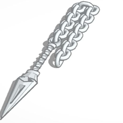 kunai with chain 3D model