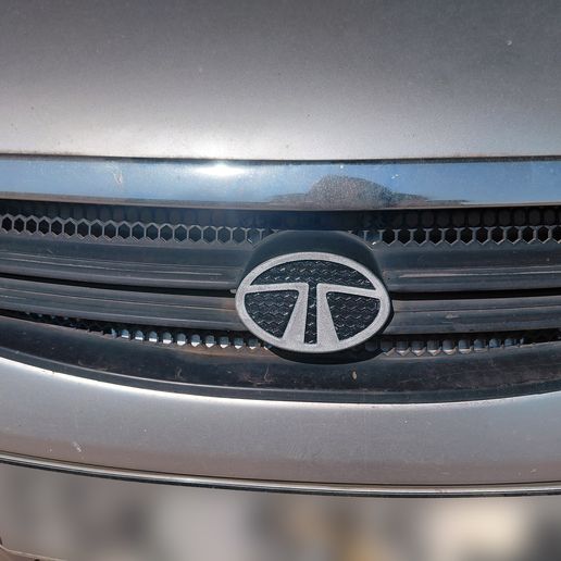 Tata Indica Front Bumper Badge – 2-Part Snap-Fit Replacement