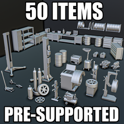 002.png 3D-Datei Automechaniker Diorama Pack (1/32, 1/35, 1/64)・Design für 3D-Drucker zum herunterladen