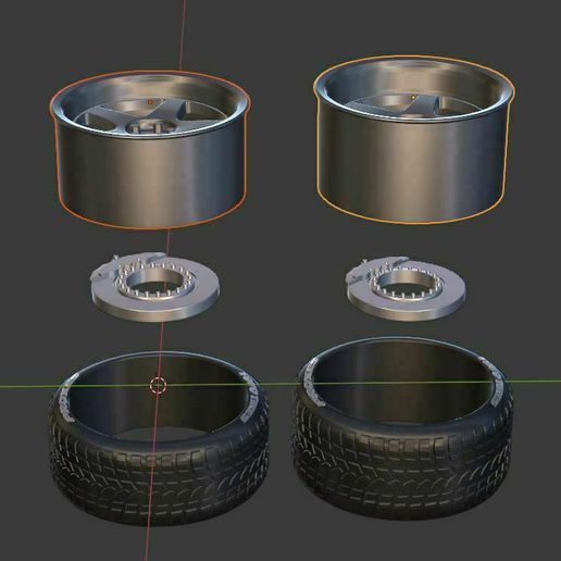 d2.jpg 3D file KNS JDM Wheel set Front and Rear・3D print design to download, BlackBox