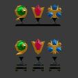1.jpg 3 Spiritual Stones from Zelda Ocarina of Time: Kokiri's Emerald, Goron's Ruby, Zora's Sapphire