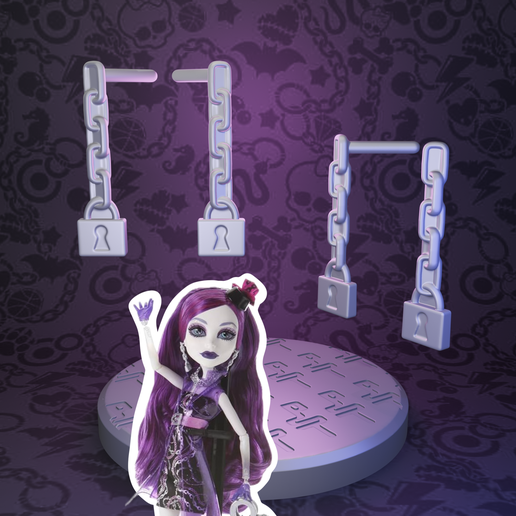 Monster High Ghouls Night Out Spectra Vondergeist doll earrings replacement