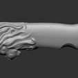 02.jpg Lion Head Knife Handle 3D  Model