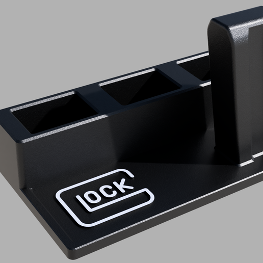 6 Themed pistol stands and magazine organizer 3D model