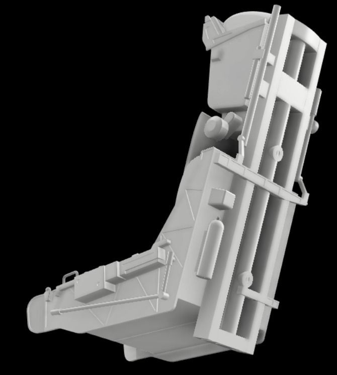 Hawk turbine /  Tornado 3D printed ejection EDF ejector seat for RC jet