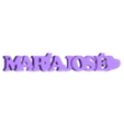 MARIAJOSE.stl KEYCHAINS WITH MARIA JOSE´S NAME