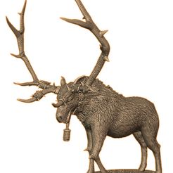 Dire-Deer-01.jpg Fichier STL Myval, l'élan royal・Objet imprimable en 3D à télécharger