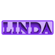Linda_Elegant.STL Linda 3D Nametag - 5 Fonts
