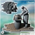 5.jpg Pirate cook cooking with knife and table on wooden barrels (15) - Pirate Jungle Island Beach Piracy Caribbean Medieval Skull Renaissance