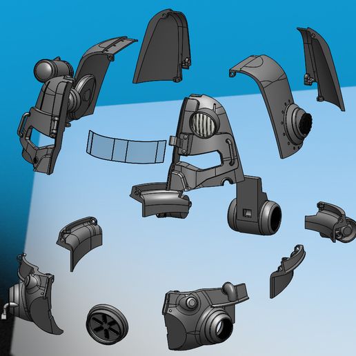 exploded_normal.JPG Fichier STL gratuit Fallout 3 - Casque d'armure électrique T45-d・Design pour imprimante 3D à télécharger, lilykill