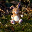 4.png Файл STL Печать на принтере Милый счастливый кролик・Модель 3D-принтера для скачивания