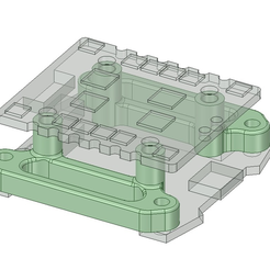 30to20kissfcv2_side.PNG Archivo 3D gratuito adaptador 30 a 20 kissfc v2・Idea de impresión 3D para descargar