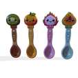 002.png Kawaii Fruit Spoon Set (4 Pack)