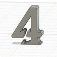 Number-4-upright.jpg Free STL file Number 4・Design to download and 3D print