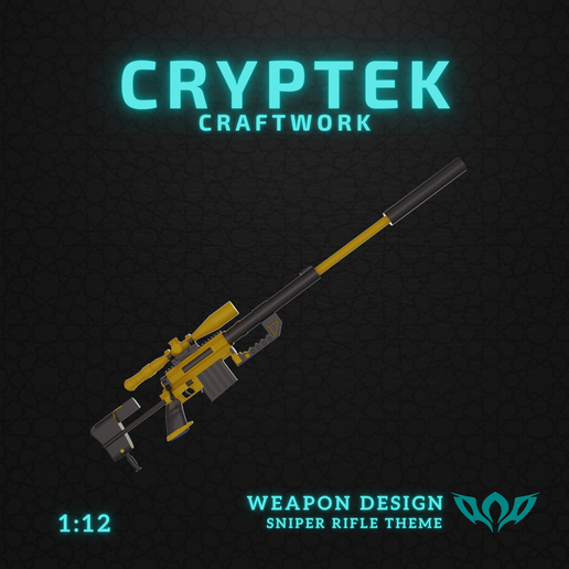 1:12 Miniature  08. Cheytac M200 - CheyTac USA - Toy Replica of Long-Range Legend – Cheytac M200 Sniper Rifle – 3D Print File - American bolt-action sniper rifle manufactured