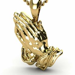 HAND-PRAYING-RENDER.jpg Fichier STL MAIN PRIANT, MÃO REZANDO・Design pour imprimante 3D à télécharger