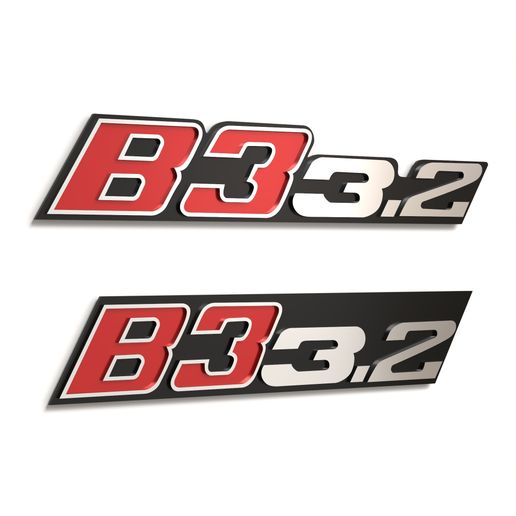 BMW Alpina B3 3.2 Front & Rear Emblem Set – 3D Print Model