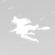 WitchFlying5-1.jpg 14 Flying Witch Silhouettes, Witch Riding Broom, Witch Stencil, Halloween Window Art