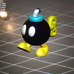 20220221_230726.jpg OBJ file Bob omb and Carapace Mario fanart・3D printing template to download